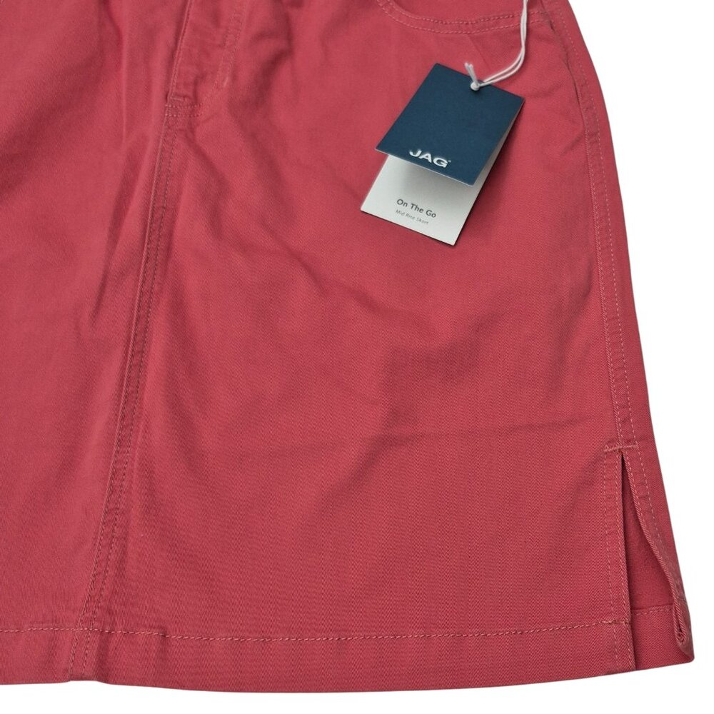 JAG On The Go Pull-On Elastic Waistband Stretch Skort Women's 8 Rose 5 Pockets - Picture 3 of 11